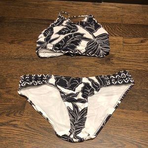 Tommy Bahama Women/'s M Bikini Swimsuit Top Riviera High Neck Reversible Blue